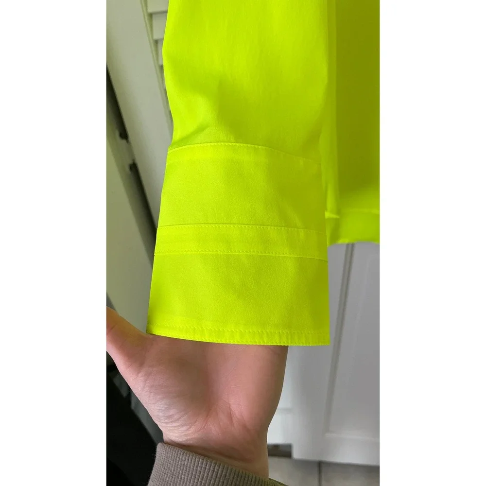 NWT Serena Bute London Women's Oversized Shirt Neon Yellow Sz Large - Picture 4 of 7